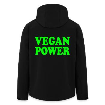 Vegan power - Veste softshell homme en polyester recyclé Stanley/Stella - noir - Dos - AI Model Male 185 light (185cm)