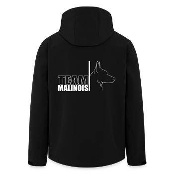 TEAM Malinois Hunde Hund Schäferhund Wilsigns - Recycelte Männer Softshell-Jacke von Stanley/Stella - Schwarz - Hinten - AI Model Male 185 light (185cm)
