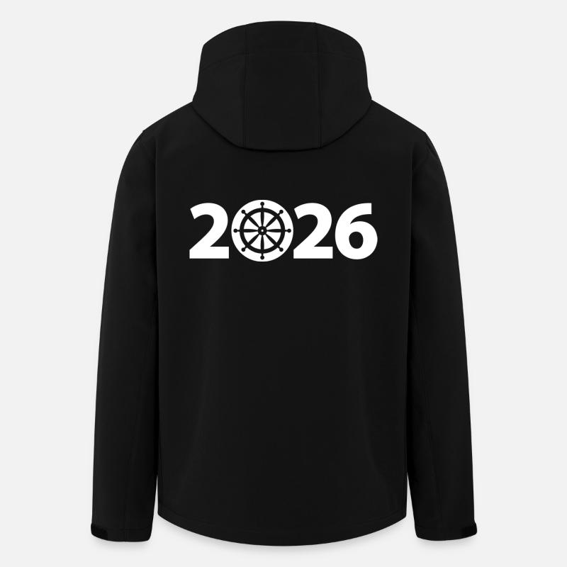 Marin 2026, Nautisme 2026, Capitaine 2026 - Veste softshell homme en polyester recyclé Stanley/Stella - noir