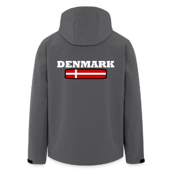 Denmark - Men’s Recycled Softshell Jacket by Stanley/Stella - anthracite - Back - AI Model Male 185 light (185cm)