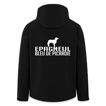 EPAGNEUL BLEU DE PICARDIE CHIEN RACE CHIEN Wilsigns - Veste softshell homme en polyester recyclé Stanley/Stella - noir - Dos - AI Model Male 185 light (185cm)