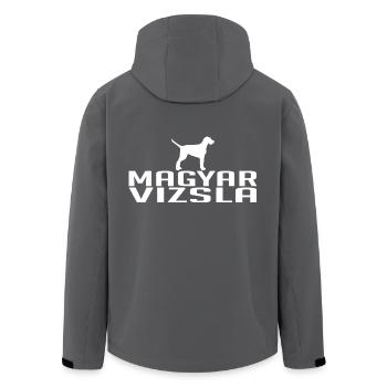 MAGYAR VIZSLA Drahthaar Hunderasse Jäger Wilsigns - Recycelte Männer Softshell-Jacke von Stanley/Stella - Schwarz - Hinten - AI Model Male 185 light (185cm)