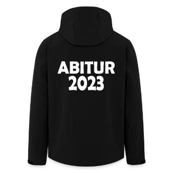 Abitur 2023 - Recycelte Männer Softshell-Jacke von Stanley/Stella - Schwarz - Hinten - AI Model Male 185 light (185cm)
