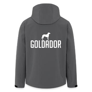 Goldador Dog breeds Dogs Dog Wilsigns - Men’s Recycled Softshell Jacket by Stanley/Stella - black - Back - AI Model Male 185 light (185cm)