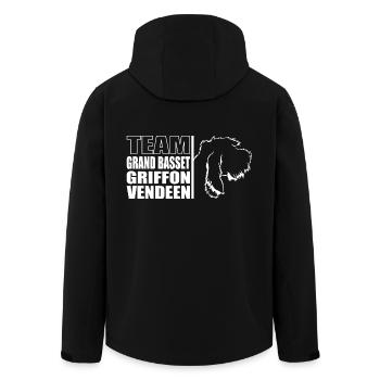 TEAM Grand Basset Griffon Vendeen Hunde Wilsigns - Recycelte Männer Softshell-Jacke von Stanley/Stella - Schwarz - Hinten - AI Model Male 185 light (185cm)