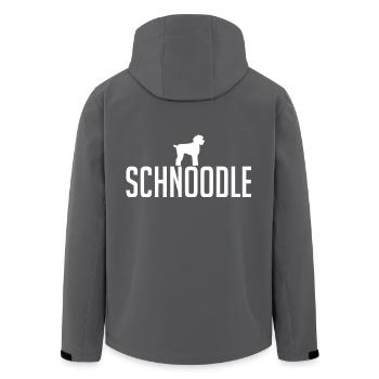 Schnoodle Dog breeds Dog Dogs Wilsigns - Men’s Recycled Softshell Jacket by Stanley/Stella - black - Back - AI Model Male 185 light (185cm)
