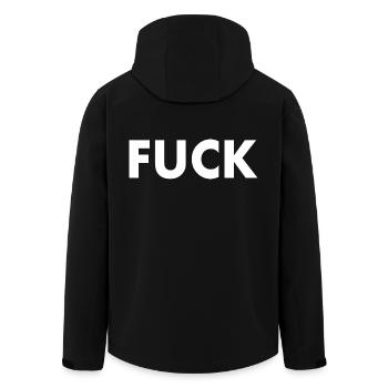 Fuck - Veste softshell homme en polyester recyclé Stanley/Stella - noir - Dos - AI Model Male 185 light (185cm)