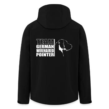 TEAM German Wirehaired Pointer Hunde Hund Wilsigns - Recycelte Männer Softshell-Jacke von Stanley/Stella - Schwarz - Hinten - AI Model Male 185 light (185cm)