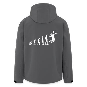 Volleyball Evolution - Recycelte Männer Softshell-Jacke von Stanley/Stella - Schwarz - Hinten - AI Model Male 185 light (185cm)