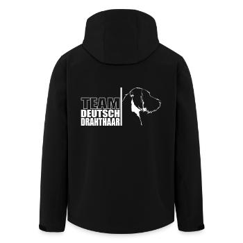 TEAM German Wirehaired Dog Dog Wilsigns - Men’s Recycled Softshell Jacket by Stanley/Stella - black - Back - AI Model Male 185 light (185cm)