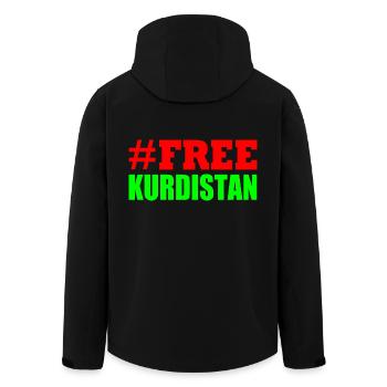 Free Kurdistan - Veste softshell homme en polyester recyclé Stanley/Stella - noir - Dos - AI Model Male 185 light (185cm)