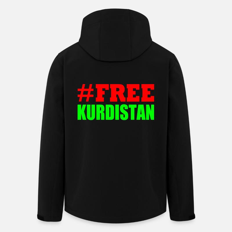 Free Kurdistan - Recycelte Männer Softshell-Jacke von Stanley/Stella - Schwarz