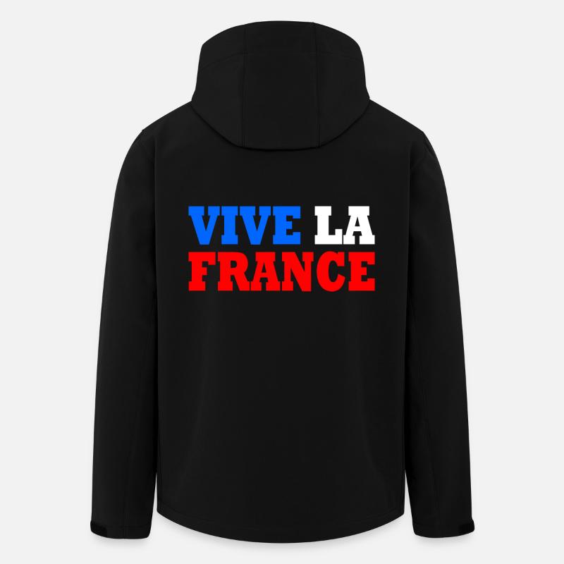 Vive la france - Recycelte Männer Softshell-Jacke von Stanley/Stella - Schwarz