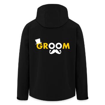 Groom - Veste softshell homme en polyester recyclé Stanley/Stella - noir - Dos - AI Model Male 185 light (185cm)