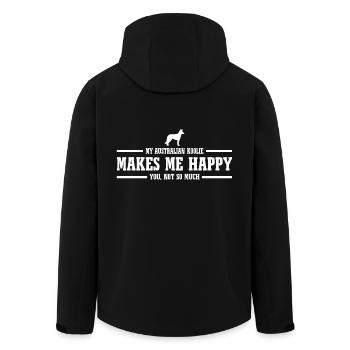 Le koolie australien me rend heureux chiens Wilsigns - Veste softshell homme en polyester recyclé Stanley/Stella - noir - Dos - AI Model Male 185 light (185cm)
