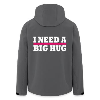 I need a big hug - Recycelte Männer Softshell-Jacke von Stanley/Stella - Anthrazit - Hinten - AI Model Male 185 light (185cm)