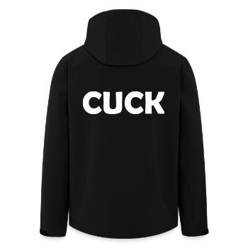 Cuck - Recycelte Männer Softshell-Jacke von Stanley/Stella - Schwarz - Hinten - AI Model Male 185 light (185cm)