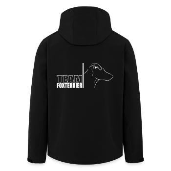 TEAM Foxterrier Hunde Hund Wilsigns - Recycelte Männer Softshell-Jacke von Stanley/Stella - Schwarz - Hinten - AI Model Male 185 light (185cm)