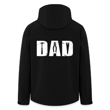 DAD - Outils - Père - Papa - Cadeau de la fête des Pères - Veste softshell homme en polyester recyclé Stanley/Stella - noir - Dos - AI Model Male 185 light (185cm)