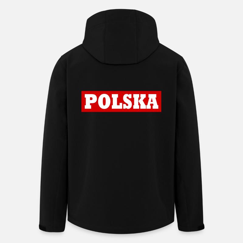 Polska - Recycelte Männer Softshell-Jacke von Stanley/Stella - Schwarz