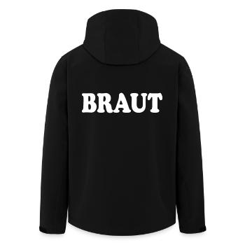 Braut - Recycelte Männer Softshell-Jacke von Stanley/Stella - Schwarz - Hinten - AI Model Male 185 light (185cm)