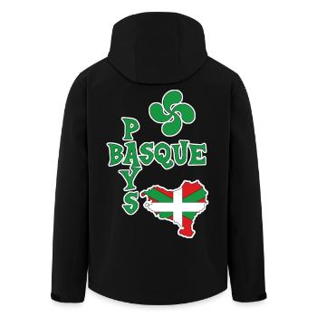 Pays Basque 07 - Veste softshell homme en polyester recyclé Stanley/Stella - noir - Dos - AI Model Male 185 light (185cm)