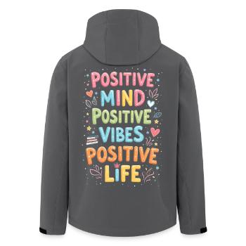 positivité - Veste softshell homme en polyester recyclé Stanley/Stella - charbon - Dos - AI Model Male 185 light (185cm)