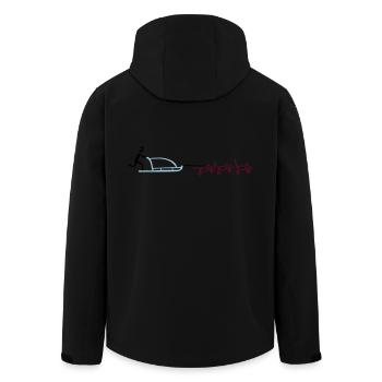 Hundeschlitten Hund Hundesport - Recycelte Männer Softshell-Jacke von Stanley/Stella - Schwarz - Hinten - AI Model Male 185 light (185cm)