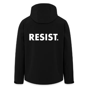 Resist - Men’s Recycled Softshell Jacket by Stanley/Stella - black - Back - AI Model Male 185 light (185cm)