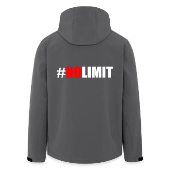 No limit - Recycelte Männer Softshell-Jacke von Stanley/Stella - Anthrazit - Hinten - AI Model Male 185 light (185cm)