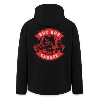Hot Rod Garage V8 - Men’s Recycled Softshell Jacket by Stanley/Stella - black - Back - AI Model Male 185 light (185cm)