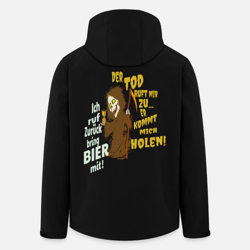Lustiger Sensenmann - Recycelte Männer Softshell-Jacke von Stanley/Stella - Schwarz