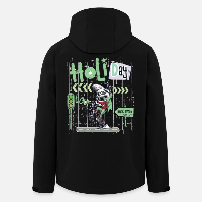 Fahrrad Park Tour - Recycelte Männer Softshell-Jacke von Stanley/Stella - Schwarz