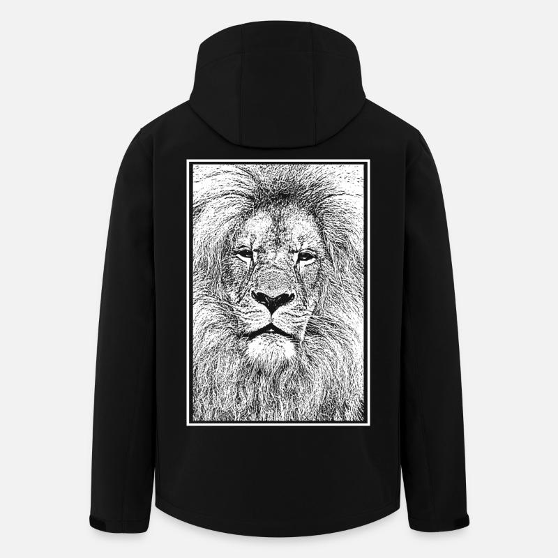 Magnificent lion - Men’s Recycled Softshell Jacket by Stanley/Stella - black