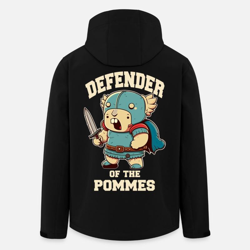 Defender Krieger mit Schwert - Recycelte Männer Softshell-Jacke von Stanley/Stella - Schwarz