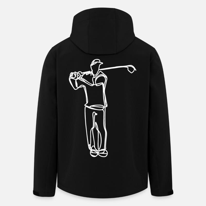 Golfer Skizze - Recycelte Männer Softshell-Jacke von Stanley/Stella - Schwarz