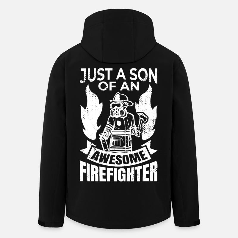 Firefighter Son - Men’s Recycled Softshell Jacket by Stanley/Stella - black