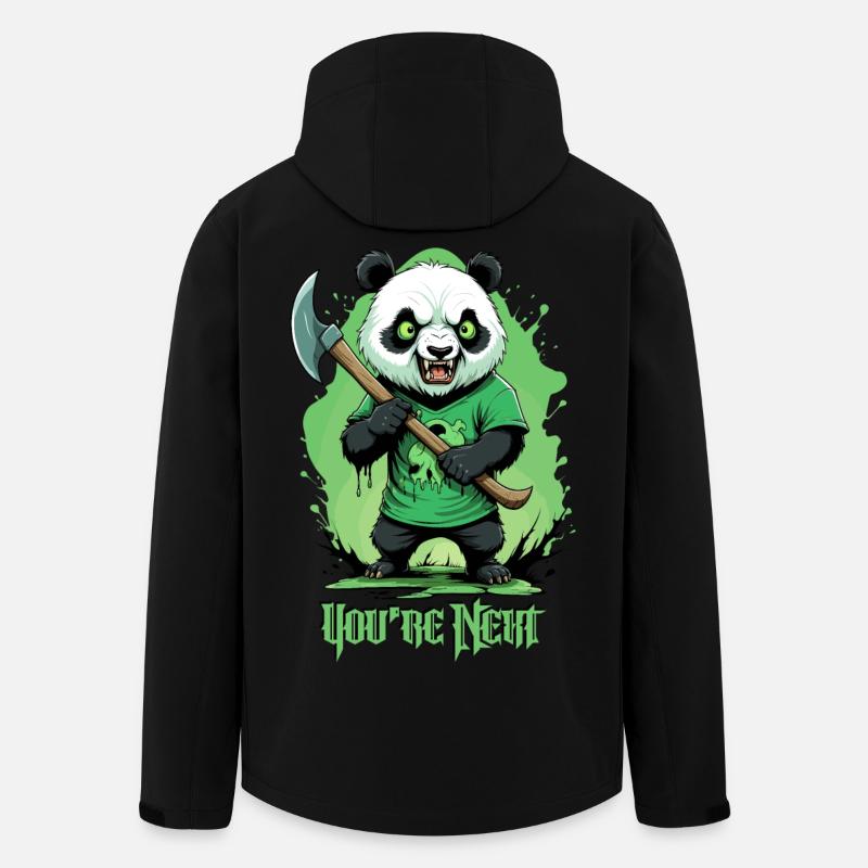 Zombie Panda - Men’s Recycled Softshell Jacket by Stanley/Stella - black
