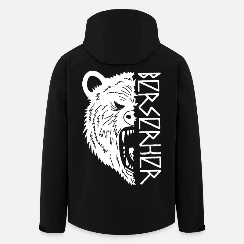 Eisbär-Krieger - Recycelte Männer Softshell-Jacke von Stanley/Stella - Schwarz