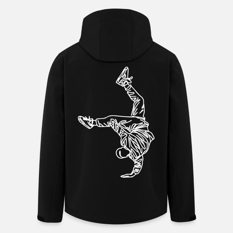 Breakdancer Skizze - Recycelte Männer Softshell-Jacke von Stanley/Stella - Schwarz