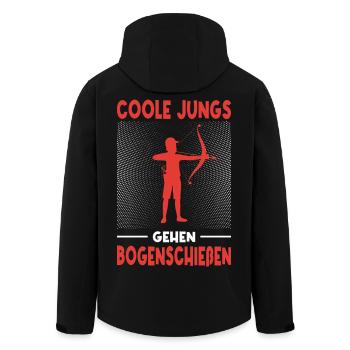 Bogenschießen Geschenk Bogenschütze Jungs - Recycelte Männer Softshell-Jacke von Stanley/Stella - Schwarz - Hinten - AI Model Male 185 light (185cm)