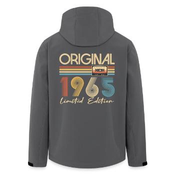 60th birthday 60 years original 1965 - Men’s Recycled Softshell Jacket by Stanley/Stella - anthracite - Back - AI Model Male 185 light (185cm)