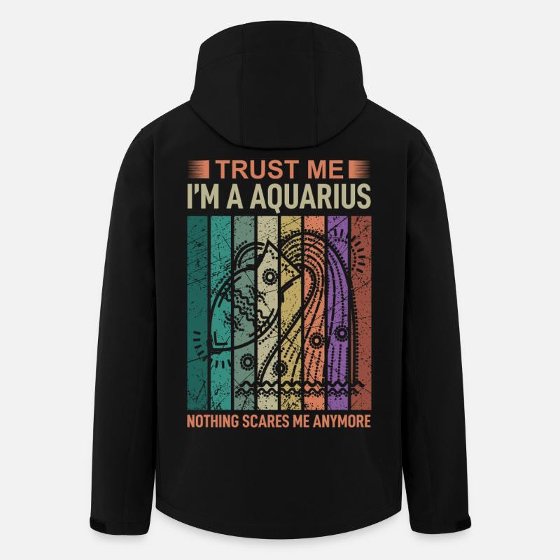 Sternzeichen Wassermann - Recycelte Männer Softshell-Jacke von Stanley/Stella - Schwarz