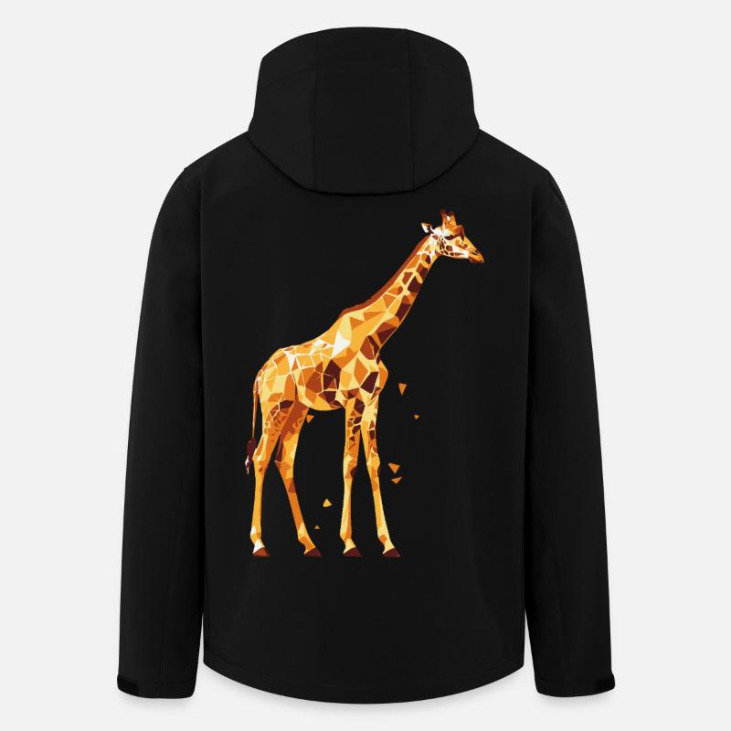 Giraffe_2 - Men’s Recycled Softshell Jacket by Stanley/Stella - black