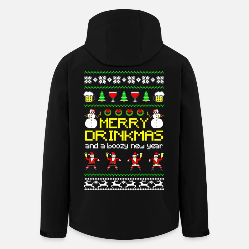 Merry Drinkmas - Recycelte Männer Softshell-Jacke von Stanley/Stella - Schwarz