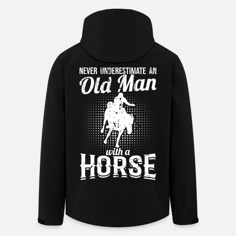 Never underestimate an old rider - Men’s Recycled Softshell Jacket by Stanley/Stella - black