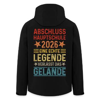 Abschluss 2026 Hauptschule Hauptschulabschluss - Recycelte Männer Softshell-Jacke von Stanley/Stella - Schwarz - Hinten - AI Model Male 185 light (185cm)