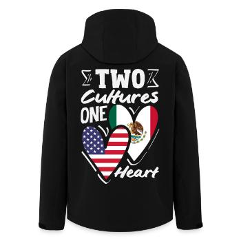 Fierté du Mexique & Maison Drapeau du Mexique - Veste softshell homme en polyester recyclé Stanley/Stella - noir - Dos - AI Model Male 185 light (185cm)