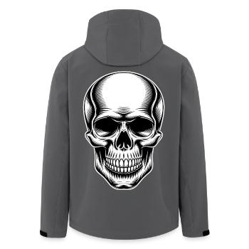 Conception de crâne pour fans de rock et de metal - Veste softshell homme en polyester recyclé Stanley/Stella - noir - Dos - AI Model Male 185 light (185cm)