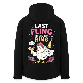 Dernière aventure avant la Ring, poule poule - Veste softshell homme en polyester recyclé Stanley/Stella - noir - Dos - AI Model Male 185 light (185cm)